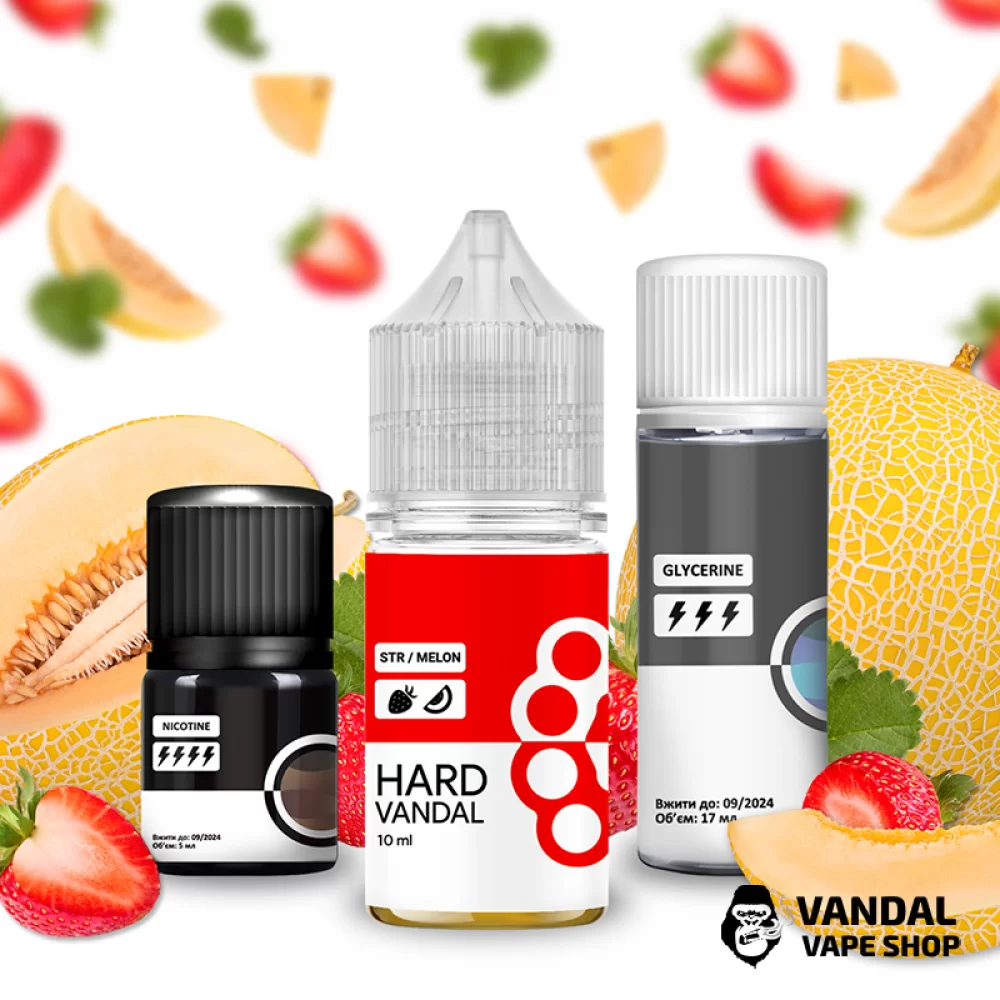 Набір для самозамісу HARD VANDAL 30 мл 65 мг зі смаком полуниці і дині