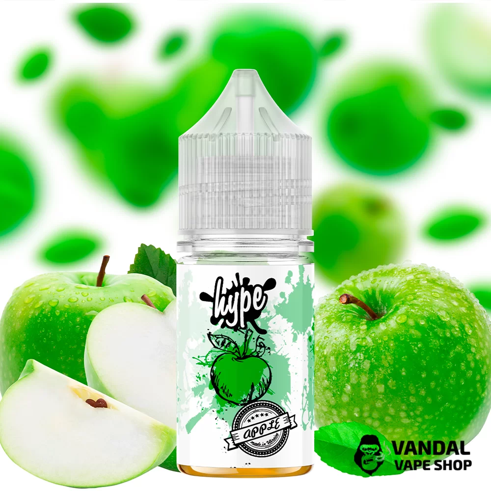 ЖИДКОСТЬ hype - Apple 30 мл 25 мг НА СОЛЕВОМ НИКОТИНЕ СО ВКУСОМ яблока ЖИДКОСТЬ hype - Apple 30 мл 25 мг НА СОЛЕВОМ НИКОТИНЕ СО ВКУСОМ яблока