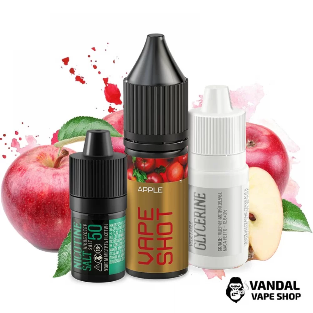 Набор для самозамеса Vape Shot 15 мл 50 мг со вкусом яблока