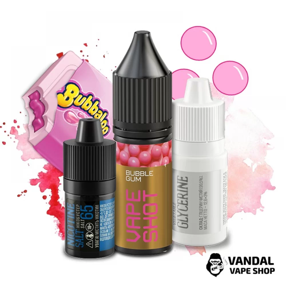 Набор для самозамеса Vape Shot 15 мл 65 мг со вкусом жвачки