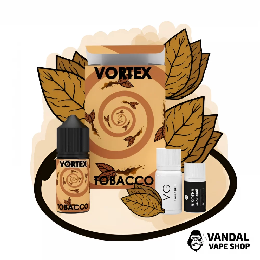 Набор для самозамеса Vortex 30 мл 50 мг со вкусом табака Набор для самозамеса Vortex 30 мл 50 мг со вкусом табака