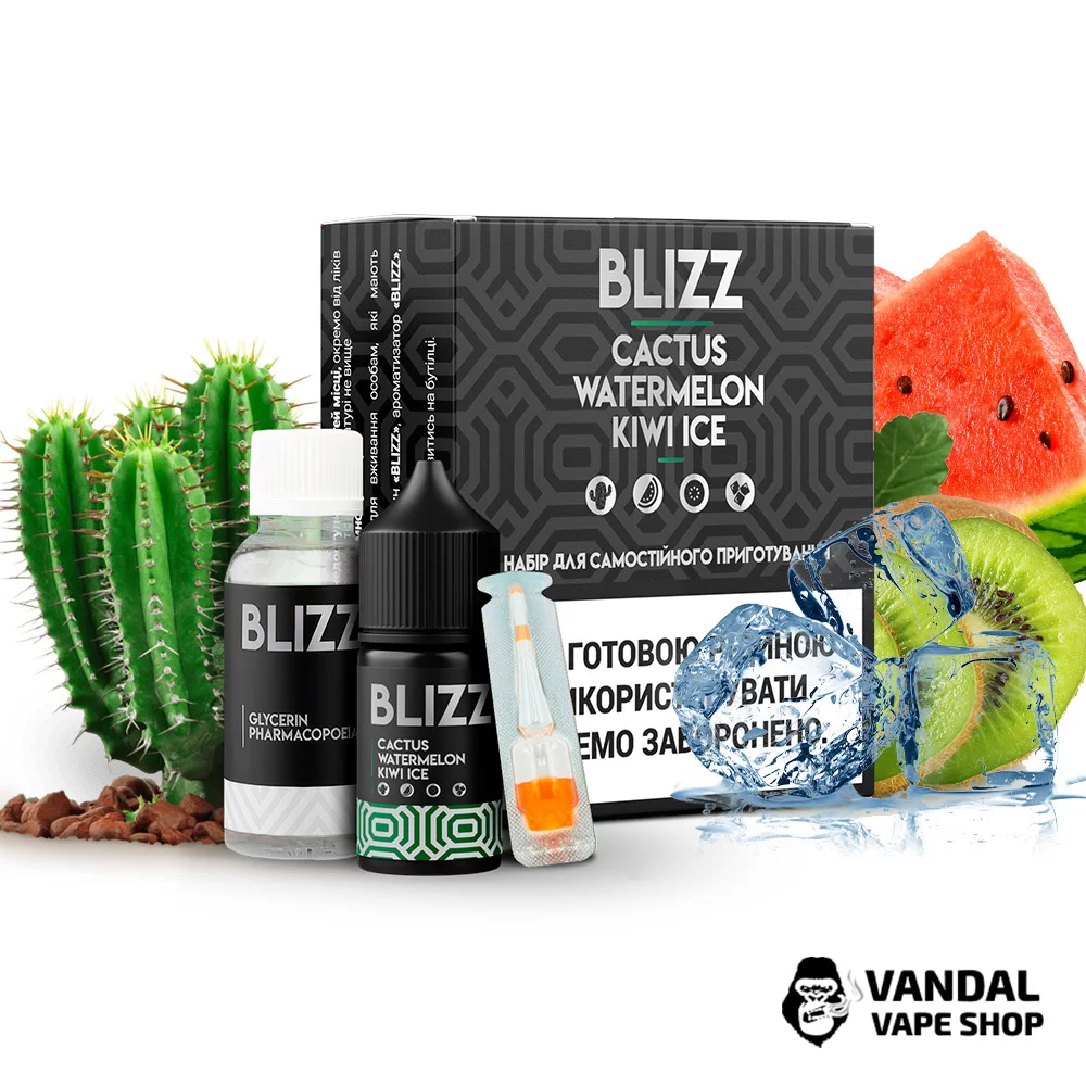 Набор для самозамеса Blizz 30 мл 25 мг со вкусом кактуса, арбуза и киви со льдом