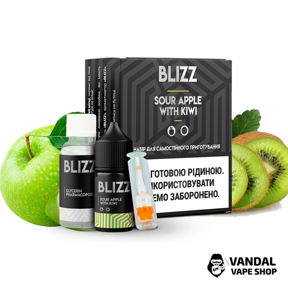 Набор для самозамеса Blizz 30 мл 50 мг со вкусом зеленого яблока и киви