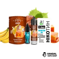 Набір Flavorlab Love it 60 мл 3 мг - Hazelnut Caramel Banana cream