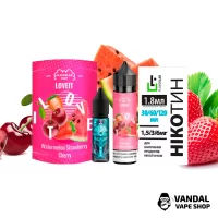 Набор Flavorlab Love it 60 мл 3 мг - Watermelon Strawberry Cherry