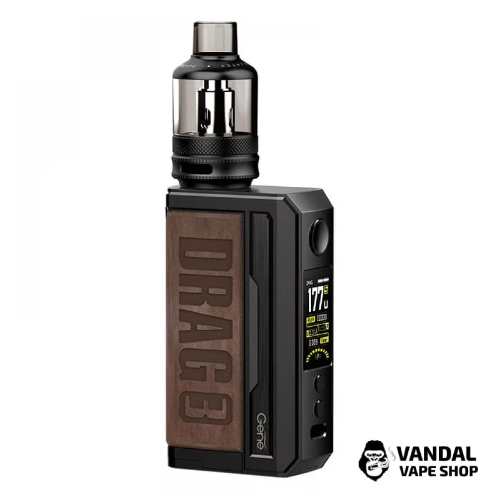 Стартовий набір Voopoo Drag 3 Kit with TPP Tank у коричнево-чорному кольорі
