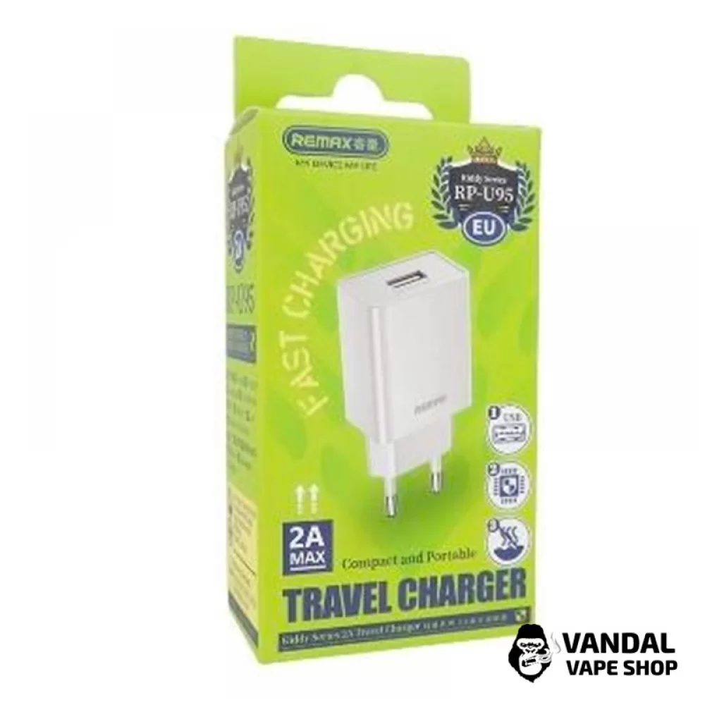 Сетевое ЗУ Remax RP-U95 (5V/2A/1USB) Сетевое ЗУ Remax RP-U95 (5V/2A/1USB)
