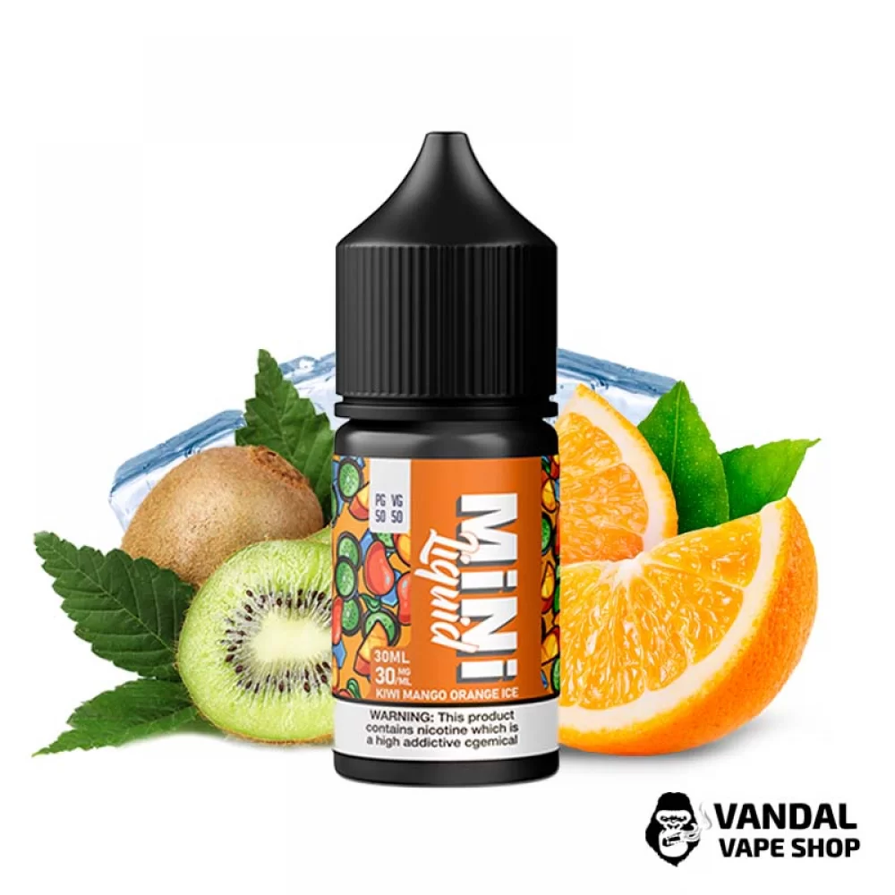 Жидкость Mini Liquid - 30 мл на солевом никотине 30 мг со вкусом киви, манго, апельсина с холодком