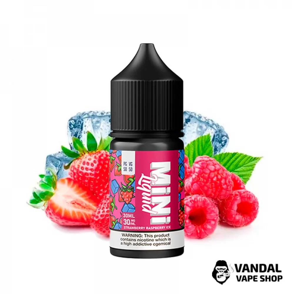 Жидкость Mini Liquid - 30 мл на солевом никотине 30 мг со вкусом клубники и малины с холодком