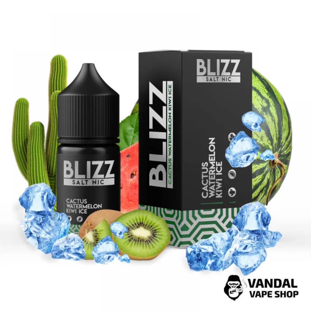 ЖИДКОСТЬ Blizz Salt 30 мл НА СОЛЕВОМ НИКОТИНЕ 30 мг со вкусом кактуса, арбуза и киви с холодком
