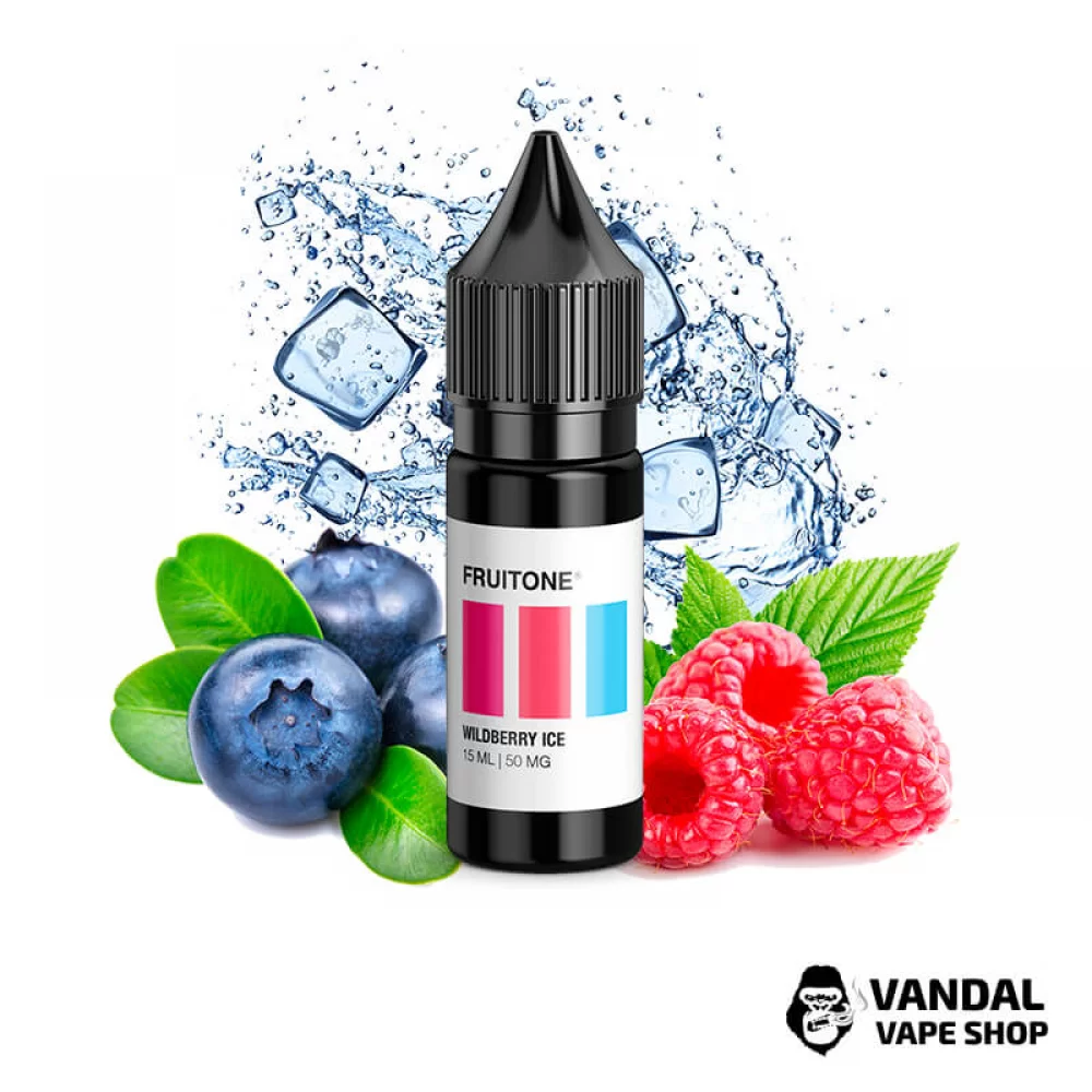 РІДИНА Fruitone 15мл НА СОЛЬОВОМУ НІКОТИНІ 50 мг зі смаком лісових ягід з льодом