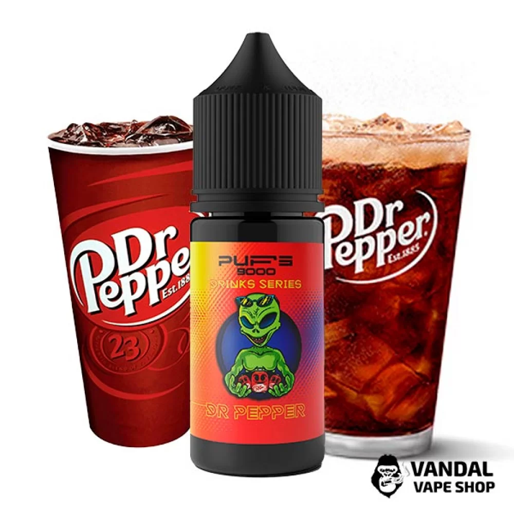 Жидкость PUFS 9000 30 мл на солевом никотине 65 мг со вкусом "Dr.Pepper" Жидкость PUFS 9000 30 мл на солевом никотине 65 мг со вкусом "Dr.Pepper"
