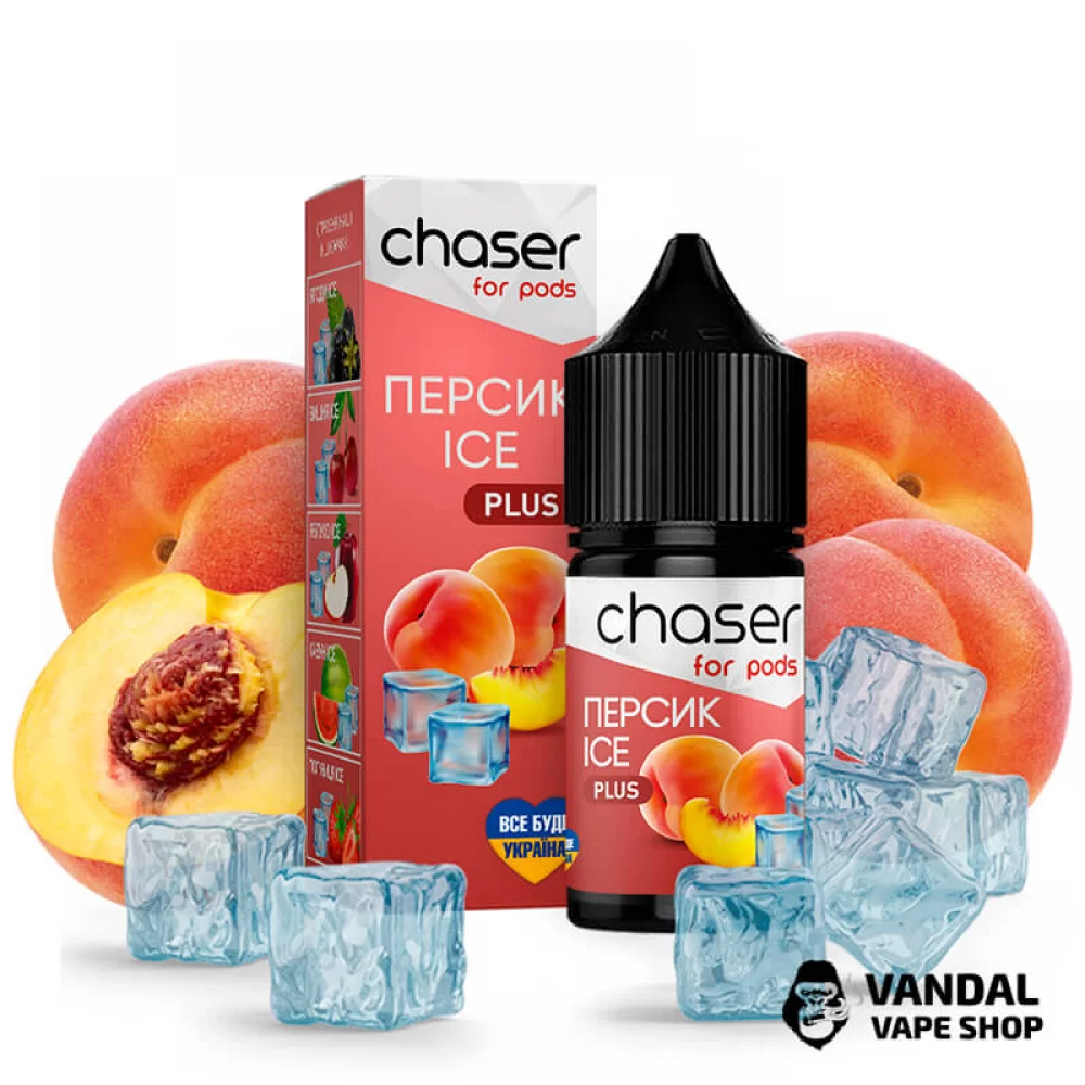 ЖИДКОСТЬ Chaser ForPods Ice 30 мл НА СОЛЕВОМ НИКОТИНЕ 30 мг со вкусом персика ЖИДКОСТЬ Chaser ForPods Ice 30 мл НА СОЛЕВОМ НИКОТИНЕ 30 мг со вкусом персика