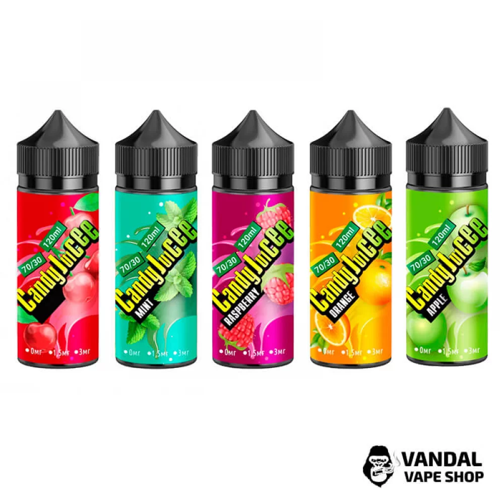 Жидкость Candy Juicee 120 мл, на органическом никотине Жидкость Candy Juicee 120 мл, на органическом никотине