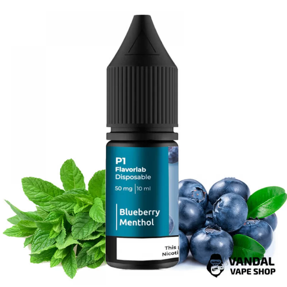 Рідина Flavorlab P1 10 мл на сольовому нікотині 50 мг зі смаком чорниці з ментолом