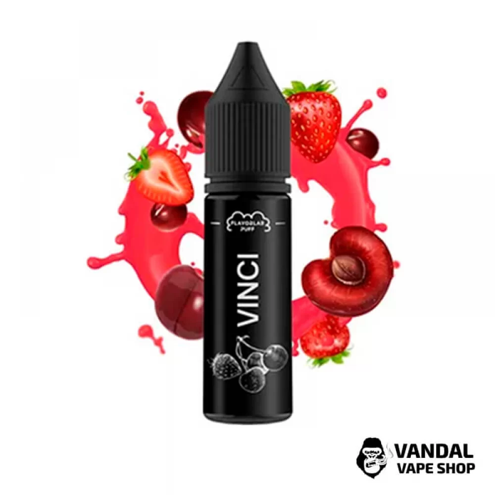 Жидкость Flavorlab Vinci 15 мл 50 мг на солевом никотине со вкусом вишни и клубники