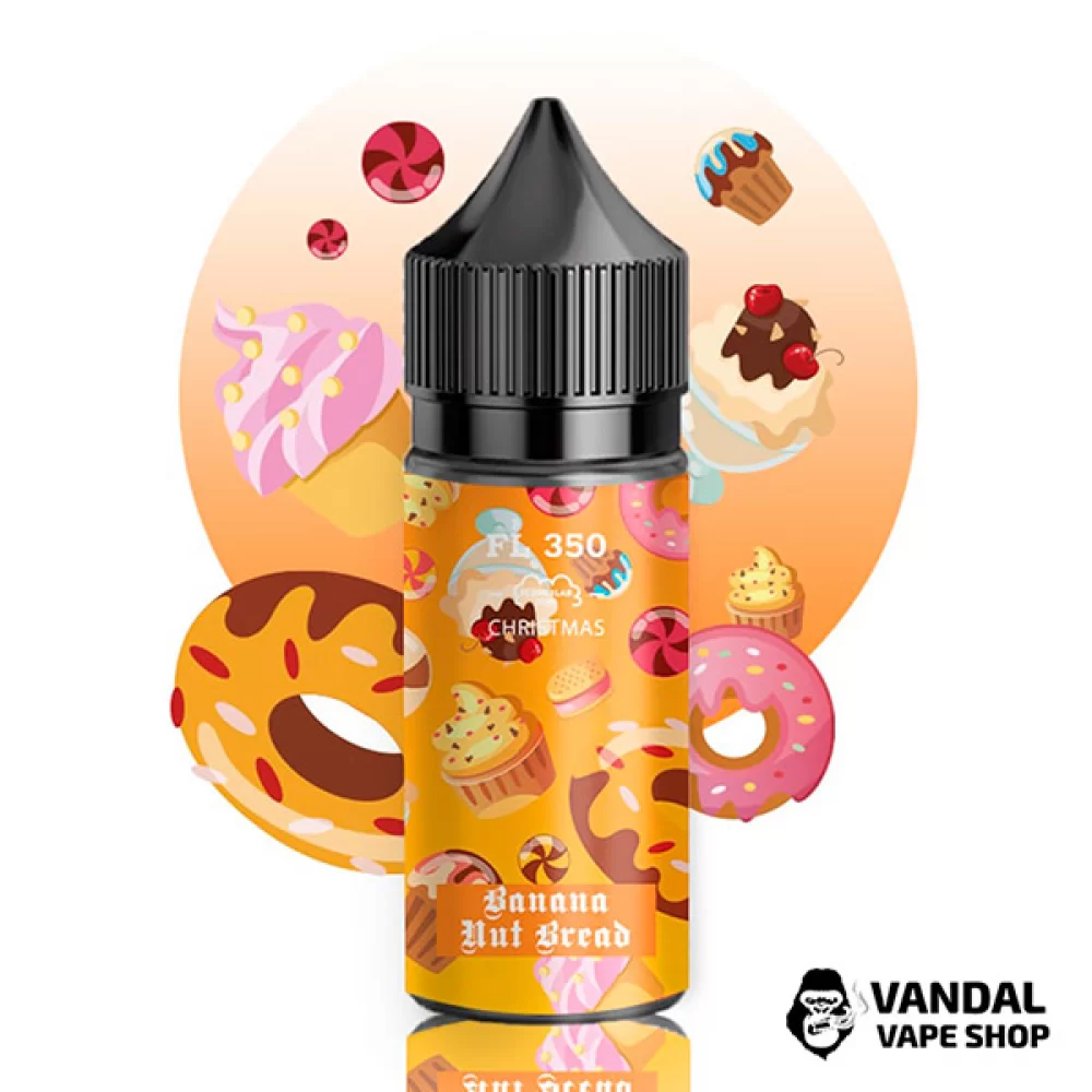 ЖИДКОСТЬ Flavorlab FL 350 Christmas 30 мл НА СОЛЕВОМ НИКОТИНЕ 50 мг со вкусом выпечки с орехом и бананом ЖИДКОСТЬ Flavorlab FL 350 Christmas 30 мл НА СОЛЕВОМ НИКОТИНЕ 50 мг со вкусом выпечки с орехом и бананом