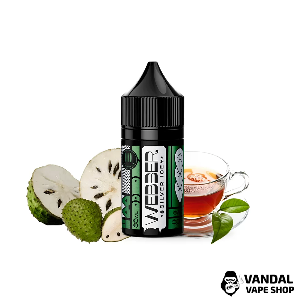 ЖИДКОСТЬ Webber SILVER ICE - Soutsop tea 30 мл 30 мг - со вкусом зеленого чая