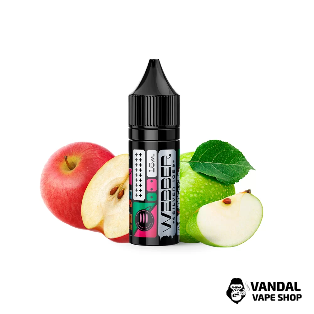 ЖИДКОСТЬ Webber SILVER ICE  - Double Apple 15 мл 50 мг - со вкусом микса яблока