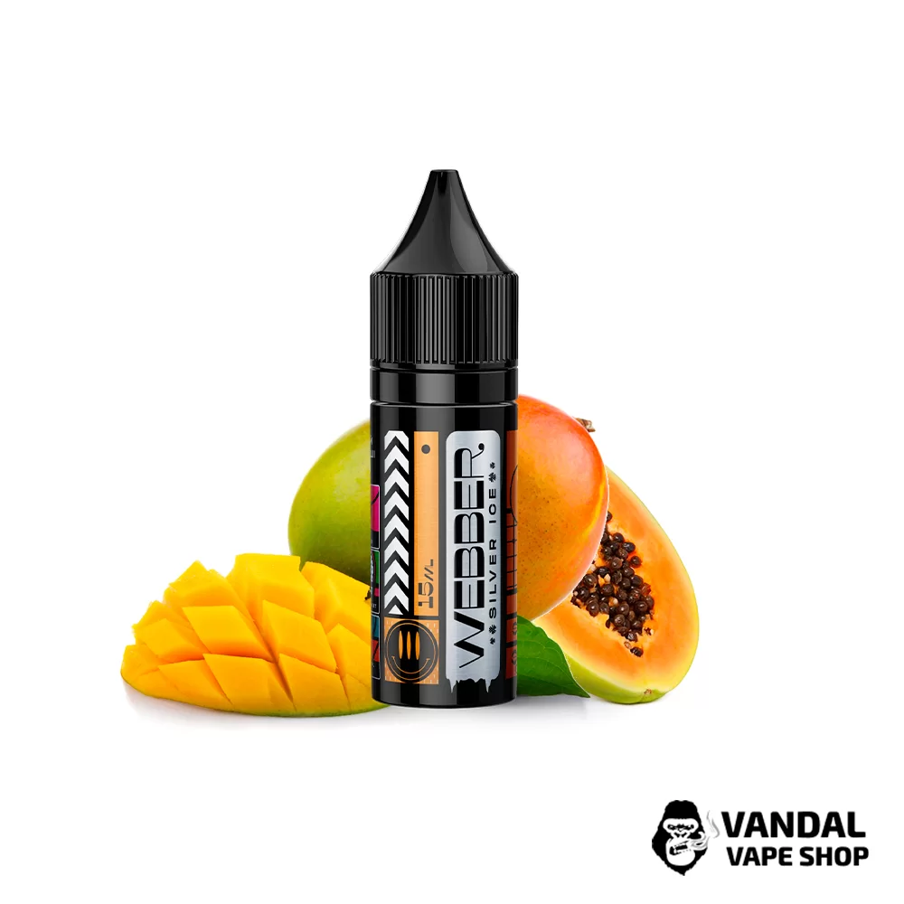ЖИДКОСТЬ Webber SILVER ICE - Mango Papaya 15 мл 30 мг - со вкусом зеленого манго в сочетании с папайей