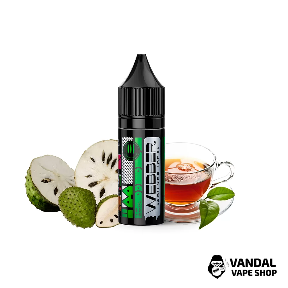 ЖИДКОСТЬ Webber SILVER ICE - Soursop tea 15 мл 50 мг - со вкусом зеленого чая ЖИДКОСТЬ Webber SILVER ICE - Soursop tea 15 мл 50 мг - со вкусом зеленого чая