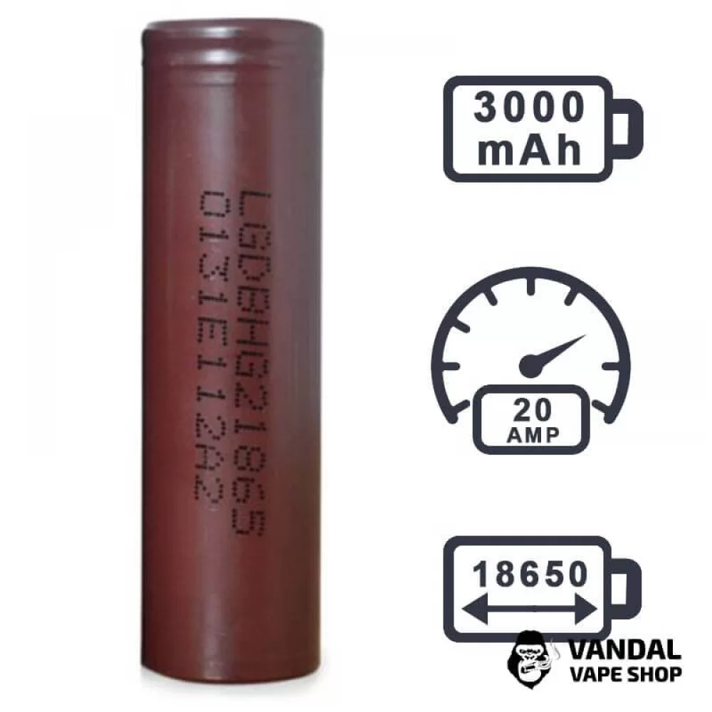 Аккумулятор LG INR18650 HG2 3000 mAh (до 30А) (Original) 1130 Аккумулятор LG INR18650 HG2 3000 mAh (до 30А) (Original) 1130