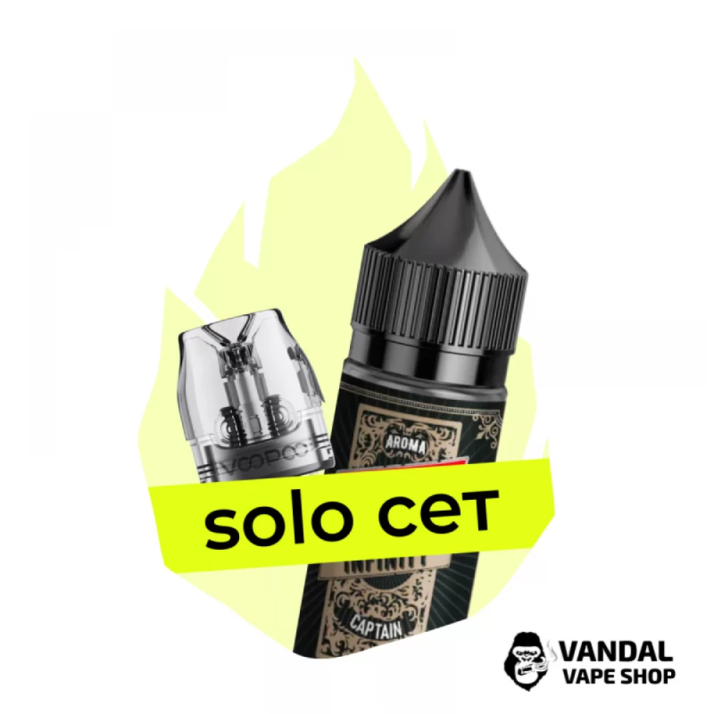 Комбинация Solo VMATE: Картридж Voopoo VMATE + Набор для самозамеса 30 мл
