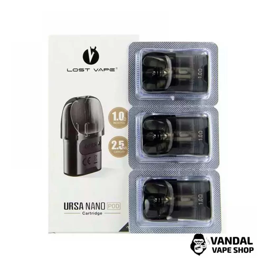 Сменный картридж Lost Vape Ursa Nano объемом 2.5 мл и сопротивлением 1.0 Ом