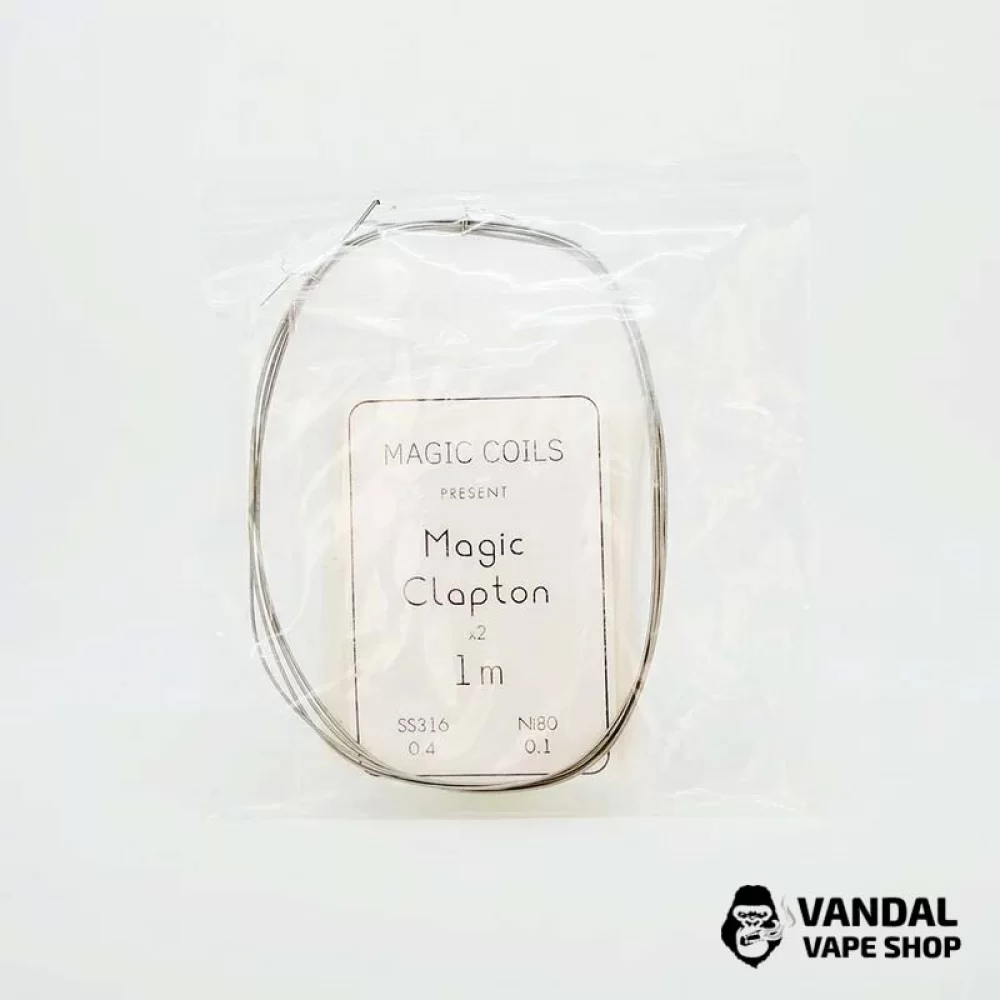 Проволока для спирали Magic Coils Clapton - SS316 0.4 мм Nichrome 0.1 мм 1 м Проволока для спирали Magic Coils Clapton - SS316 0.4 мм Nichrome 0.1 мм 1 м