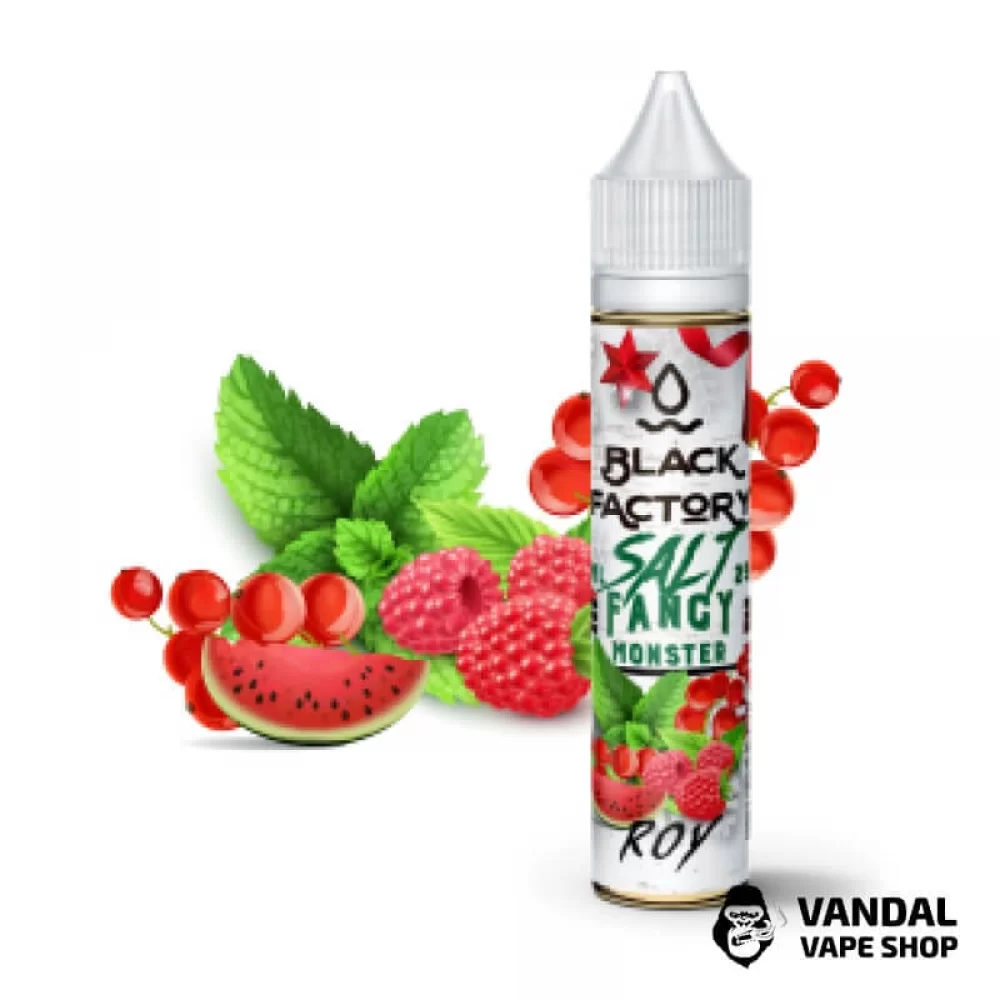 ЖИДКОСТЬ FANCY MONSTER (BLACK FACTORY) SALT - Roy 30 МЛ 25 мг НА СОЛЕВОМ НИКОТИНЕ СО ВКУСОМ ягод с мятой и арбузом ЖИДКОСТЬ FANCY MONSTER (BLACK FACTORY) SALT - Roy 30 МЛ 25 мг НА СОЛЕВОМ НИКОТИНЕ СО ВКУСОМ ягод с мятой и арбузом