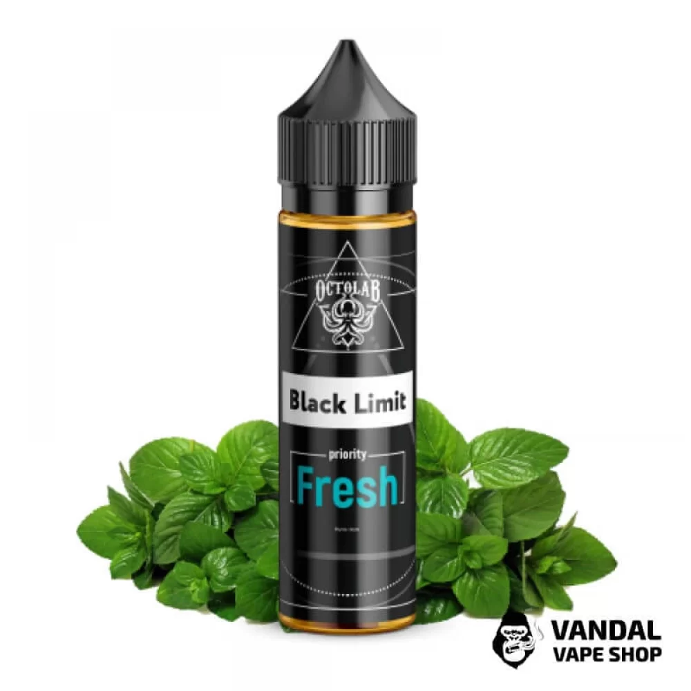 ЖИДКОСТЬ Black Limit - Fresh 60 мл 15 мг НА органическом НИКОТИНЕ СО ВКУСОМ сладкой мятной жвачки ЖИДКОСТЬ Black Limit - Fresh 60 мл 15 мг НА органическом НИКОТИНЕ СО ВКУСОМ сладкой мятной жвачки