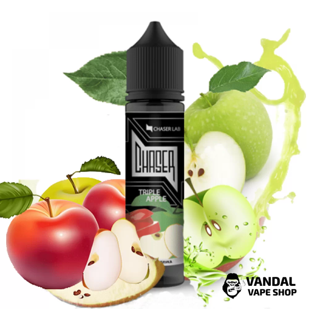 Жидкость Chaser Black Triple Apple 60 мл, 6 мг, на органическом никотине, со вкусом тройного яблока Жидкость Chaser Black Triple Apple 60 мл, 6 мг, на органическом никотине, со вкусом тройного яблока