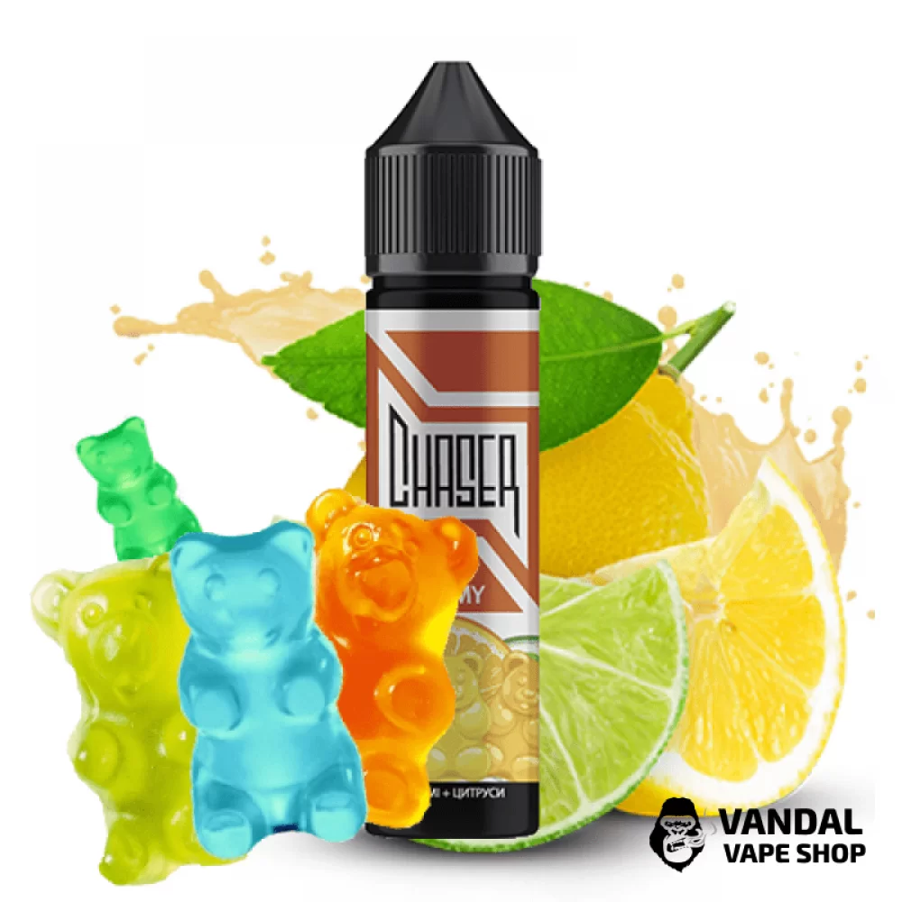 Жидкость Chaser Black Citrus Gummy 60 мл, 1.5 мг, на органическом никотине, со вкусом цитрусовых желейных мишек Жидкость Chaser Black Citrus Gummy 60 мл, 1.5 мг, на органическом никотине, со вкусом цитрусовых желейных мишек