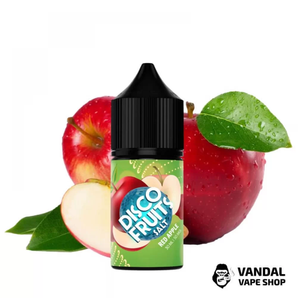 ЖИДКОСТЬ DISCO FRUITS - Red Apple 30 мл 50 мг НА СОЛЕВОМ НИКОТИНЕ СО ВКУСОМ яблока