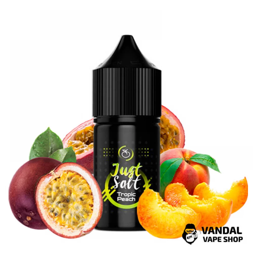 ЖИДКОСТЬ JUST SALT - Tropic Peach 30 мл 25 мг НА СОЛЕВОМ НИКОТИНЕ СО ВКУСОМ персика и маракуйи ЖИДКОСТЬ JUST SALT - Tropic Peach 30 мл 25 мг НА СОЛЕВОМ НИКОТИНЕ СО ВКУСОМ персика и маракуйи