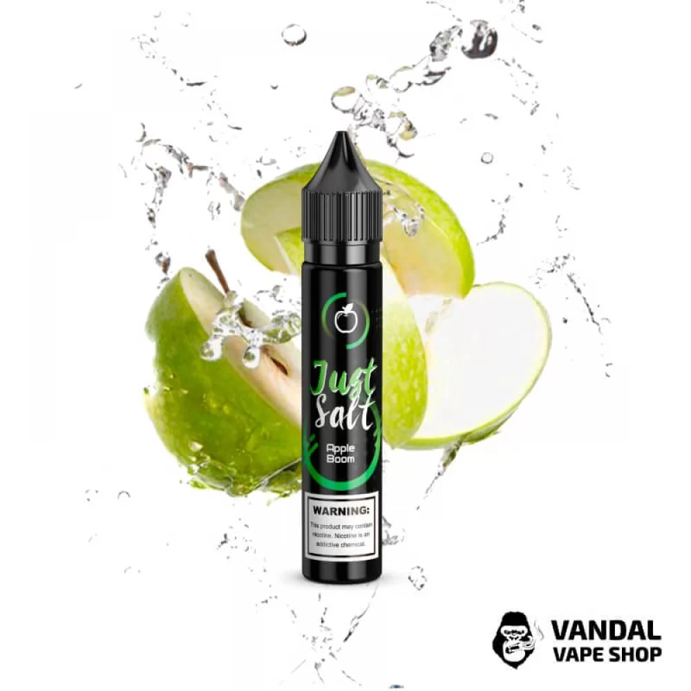 ЖИДКОСТЬ JUST SALT - Apple Boom 30 мл 25 мг НА СОЛЕВОМ НИКОТИНЕ СО ВКУСОМ яблока ЖИДКОСТЬ JUST SALT - Apple Boom 30 мл 25 мг НА СОЛЕВОМ НИКОТИНЕ СО ВКУСОМ яблока