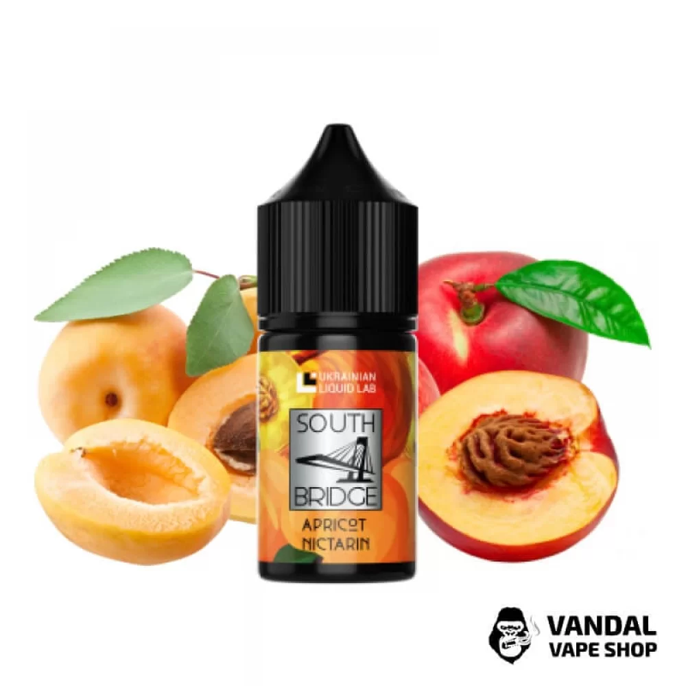 ЖИДКОСТЬ South Bridge - Apricot Nectarin 30 мл 25 мг НА СОЛЕВОМ НИКОТИНЕ СО ВКУСОМ абрикоса с нектарином