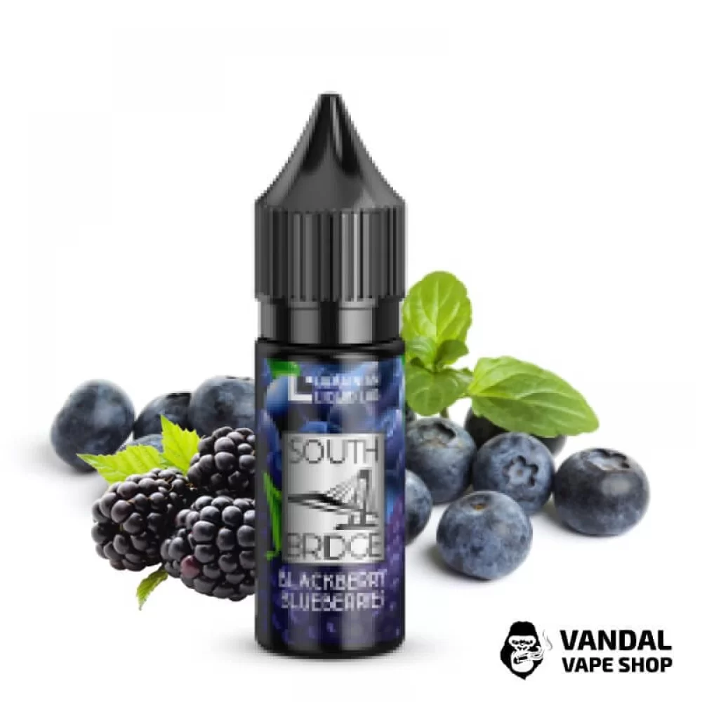 ЖИДКОСТЬ South Bridge - Blackberry Blueberry 15 мл 45 мг НА СОЛЕВОМ НИКОТИНЕ СО ВКУСОМ Черники и ежевики