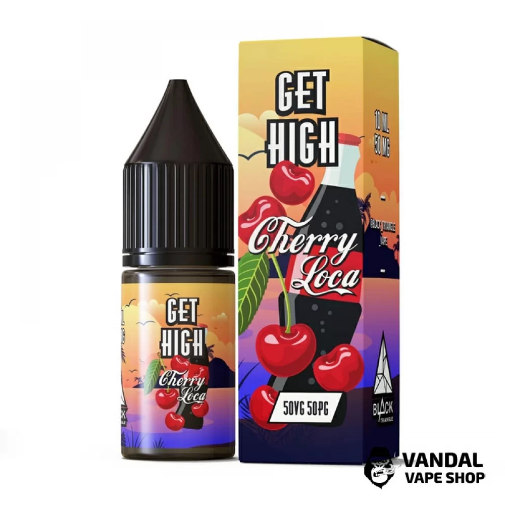 ЖИДКОСТЬ Get High - 10 мл НА СОЛЕВОМ НИКОТИНЕ 30 мг со вкусом коли с вишней