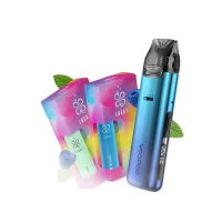 Набор L 2.0: Voopoo VMATE Pro Power Edition Dawn Blue + Lucky 30 мл Blue Razz 50 мг + Lucky 30 мл Spearmint 50 мг + Стикерпак