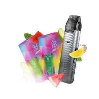 Набор L 2.0: Voopoo VMATE Pro Power Edition Whorl Grey + Lucky 30 мл Watermelon lemonade 65 мг + Lucky 30 Apple 65 мг + Стикерпак