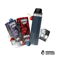 Набор M 2.0: Xros 3 mini Navy Blue + Картридж XROS Mini 1.0 Ом + HARD VANDAL 2.0 10 мл Cola Cherry 65 мг + Blackberry Currant 10 мл 65 мг + Стикерпак