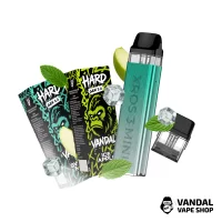 Набор M 2.0: Xros 3 mini Phanton Green + Картридж XROS Mini 1.0 Ом + HARD VANDAL 2.0 10 мл Sweet Mint 65 мг + Ice Apple 10 мл 65 мг + Стикерпак