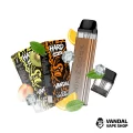 Набор M 2.0: подсистема Vaporesso XROS 3 Mini в градиентном золотом цвете + картридж 1.0 Ом + 2 набора для самозамеса HARD VANDAL 2.0 10 мл 50 мг: со вкусом фруктового микса с мятой/апельсина с холодком