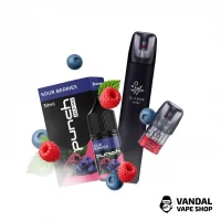 Набір S 2.0: Rf 350 Black + Картридж ELF BAR RF350 + Punch Sour Berries 30 мл 50 мг + Стікерпак