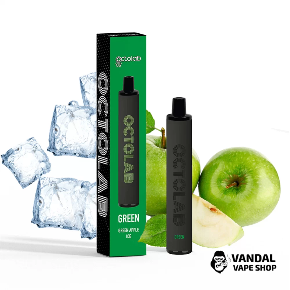 Одноразовый Pod Octolab 850 mAh на 1600 затяжек со вкусом яблока с холодком