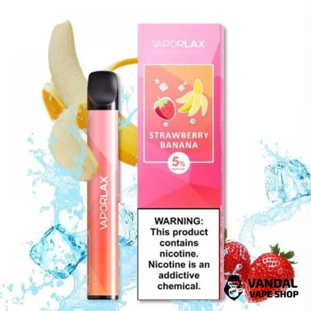Одноразовая POD-система Vaporlax на 800 затяжек со вкусом банана и клубники Одноразовая POD-система Vaporlax на 800 затяжек со вкусом банана и клубники