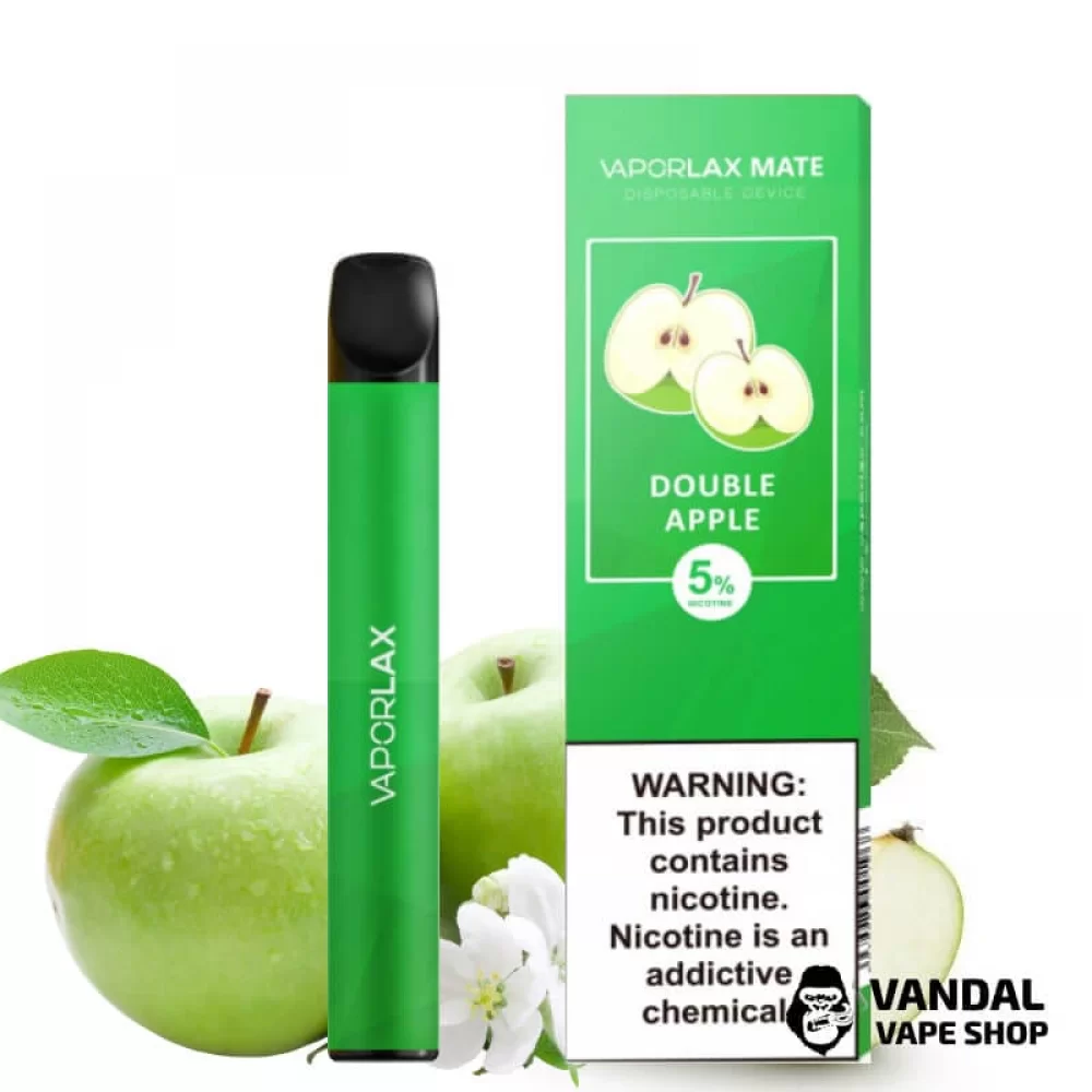 Одноразовая POD-система Vaporlax на 800 затяжек со вкусом яблока Одноразовая POD-система Vaporlax на 800 затяжек со вкусом яблока