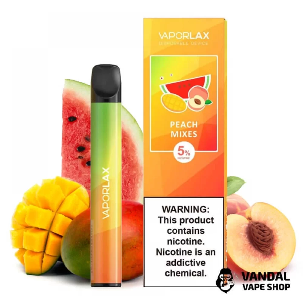 Одноразовая POD-система Vaporlax на 800 затяжек со вкусом манго, персика и арбуза Одноразовая POD-система Vaporlax на 800 затяжек со вкусом манго, персика и арбуза