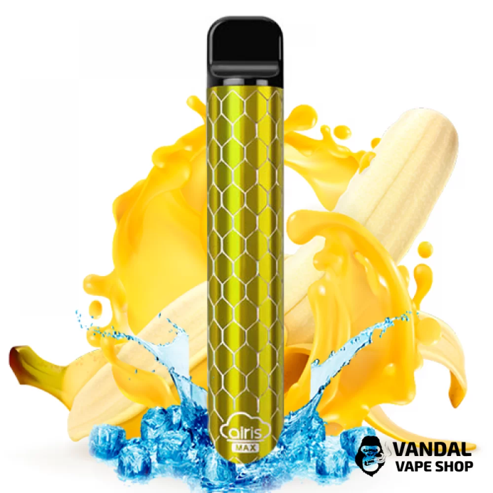 Одноразова Pod система Airis Max Pod Disposable Device 950mAh на 1800 затяжок зі смаком банану з льодом Одноразова Pod система Airis Max Pod Disposable Device 950mAh на 1800 затяжок зі смаком банану з льодом